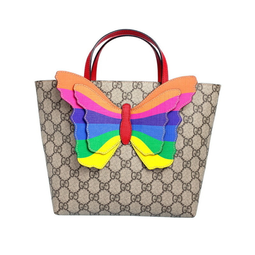 Gucci GG Supreme Rainbow Butterfly Handbag